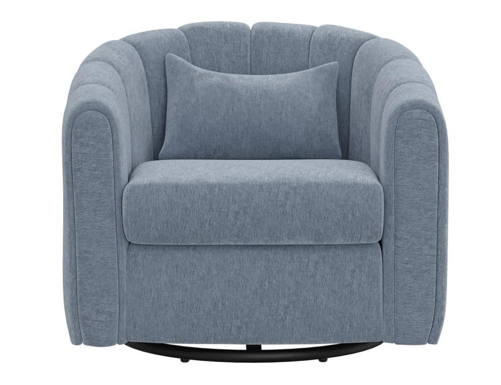 IFD - Viera - Wooden Frame & Metal Base, 360 Degree Swivel Glider Accent Chair - IUP515-ACH-190 veiw 2