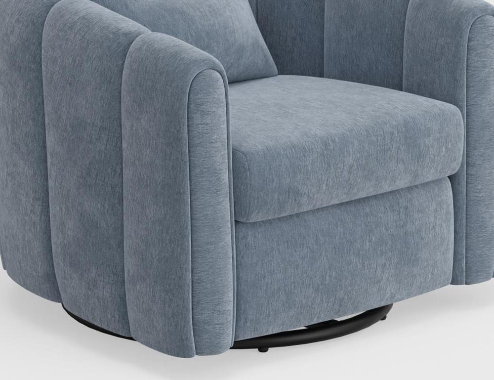 IFD - Viera - Wooden Frame & Metal Base, 360 Degree Swivel Glider Accent Chair - IUP515-ACH-190 veiw 6