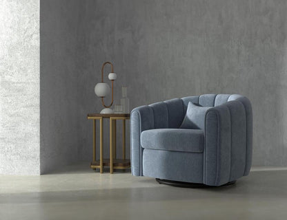 IFD - Viera - Wooden Frame & Metal Base, 360 Degree Swivel Glider Accent Chair - IUP515-ACH-190 veiw 8