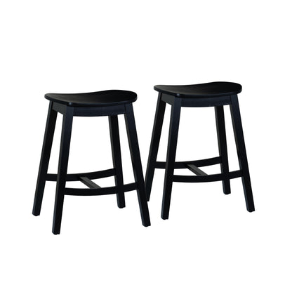 Linon Home Decor-Culver Backless Counter Stool, Set of 2, Black - CS330BLK02KDU veiw 1