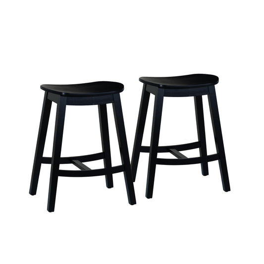 Linon Home Decor-Culver Backless Counter Stool, Set of 2, Black - CS330BLK02KDU veiw 1