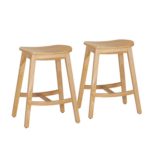 Linon Home Decor Culver Backless Counter Stool, Set of 2, Natural - CS330NAT02KDU veiw 1