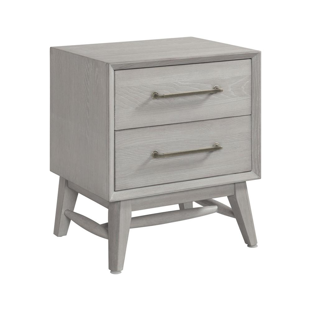Intercon Furniture - Bayside Nightstand, 2 Drawer in White - BY-BR-9802-WHT-C veiw 1