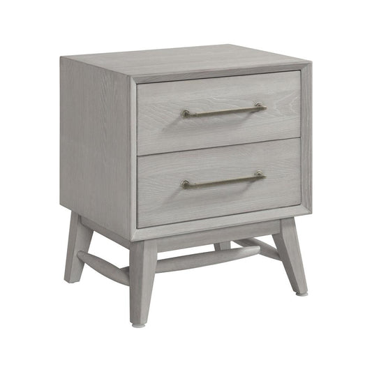 Intercon Furniture - Bayside Nightstand, 2 Drawer in White - BY-BR-9802-WHT-C veiw 1