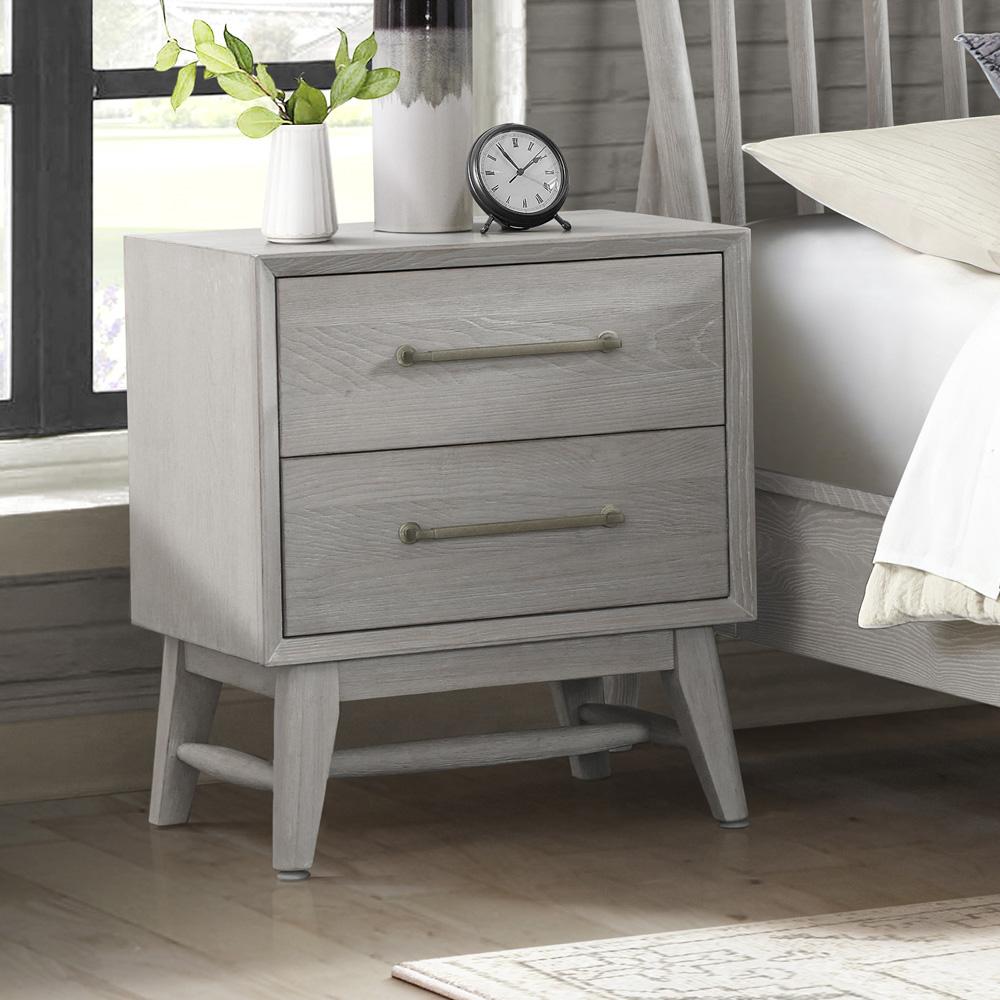 Intercon Furniture - Bayside Nightstand, 2 Drawer in White - BY-BR-9802-WHT-C veiw 2