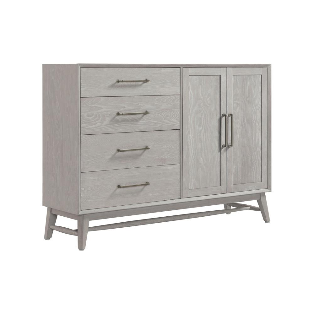 Intercon Furniture - Bayside Gentlemans Chest, 4 Drawer, 2 Doors in White - BY-BR-9804GC-WHT-C veiw 1