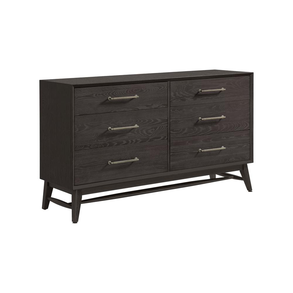 Intercon Furniture - Bayside Dresser, 6 Drawer in Black - BY-BR-9806-BLK-C veiw 1
