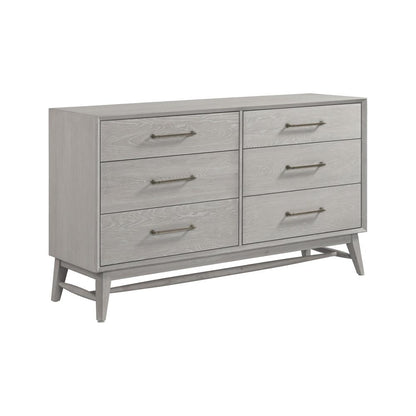 Intercon Furniture - Bayside Dresser, 6 Drawer in White - BY-BR-9806-WHT-C veiw 1