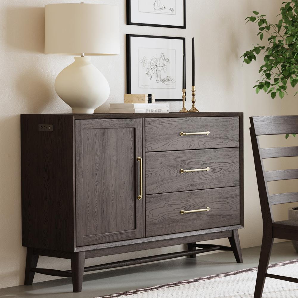 Intercon Furniture - Bayside 56  Sideboard - Black - BY-CA-5640-BLK-C veiw 2