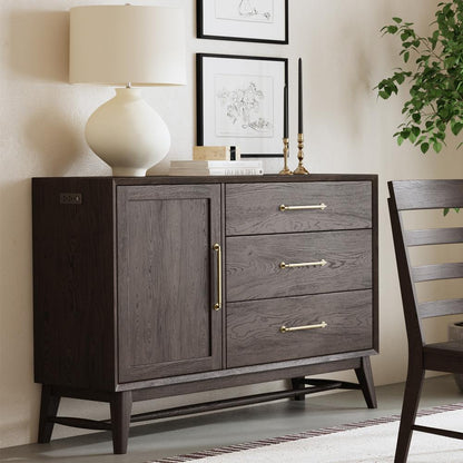 Intercon Furniture - Bayside 56  Sideboard - Black - BY-CA-5640-BLK-C veiw 2