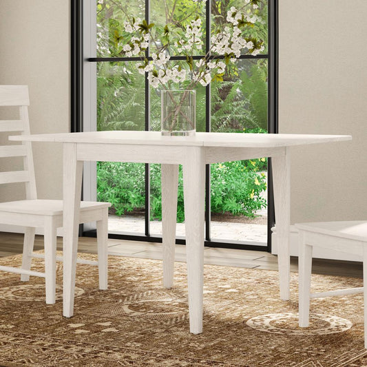 Intercon Furniture - Bayside 50  Drop Leaf Table - White - BY-TA-3650D-WHT-C veiw 2