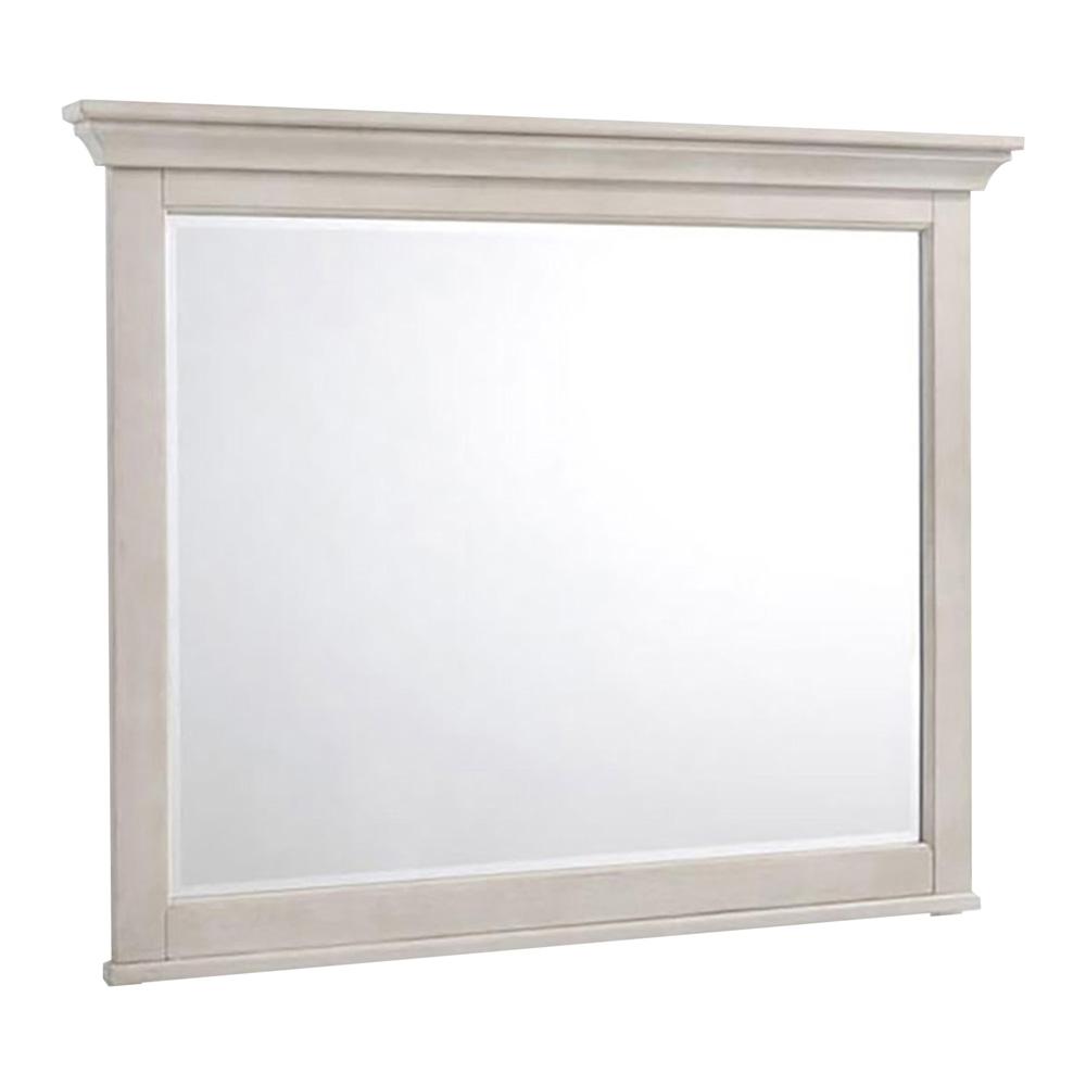 Intercon Furniture - San Mateo Mirror, Landscape in Rustic White - SM-BR-8891-RWH-C veiw 1