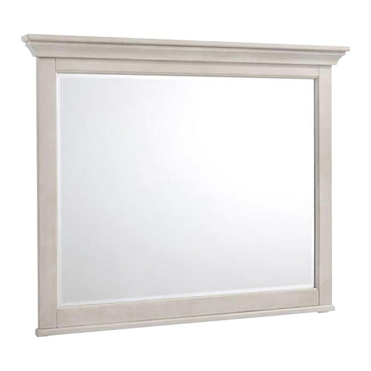 Intercon Furniture - San Mateo Mirror, Landscape in Rustic White - SM-BR-8891-RWH-C veiw 1