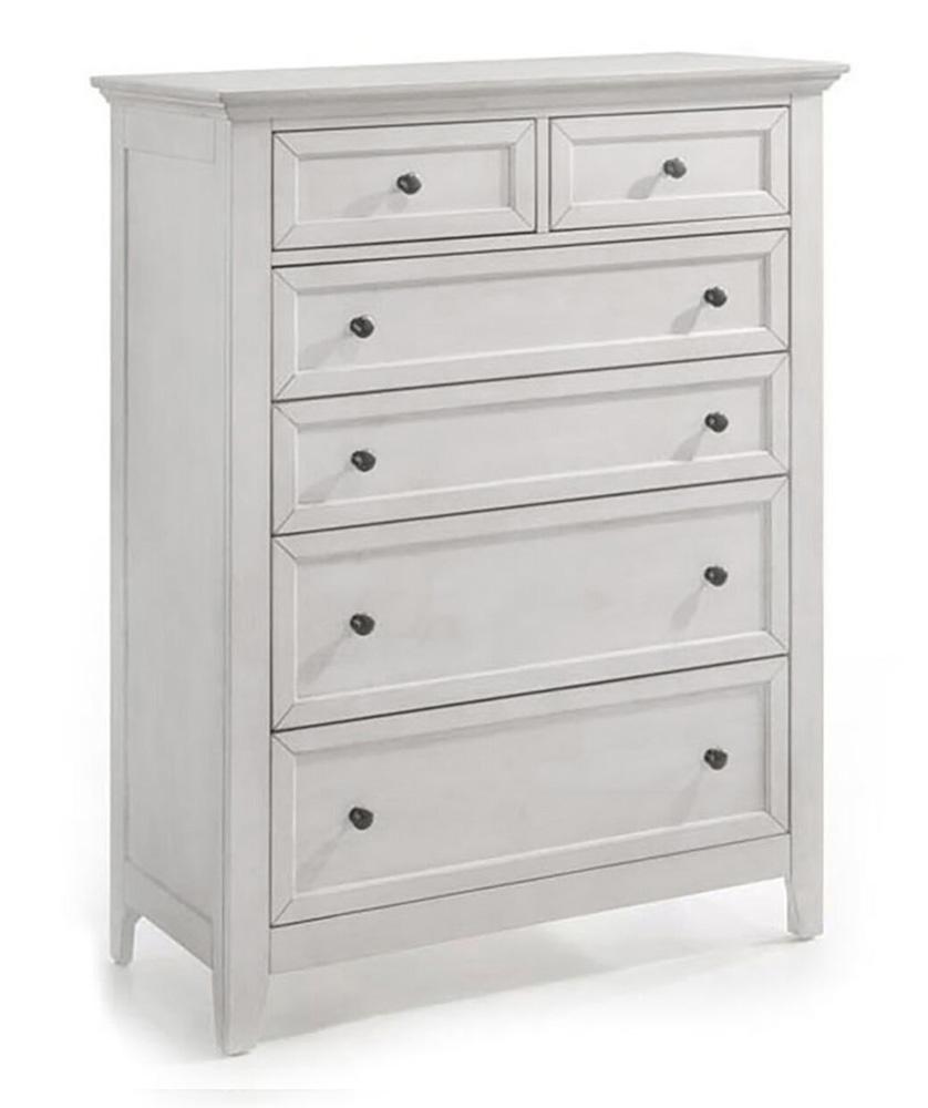 Intercon Furniture - San Mateo Youth Chest, 5 Drawer in Rustic White - SM-BR-N4305-RWH-C veiw 1