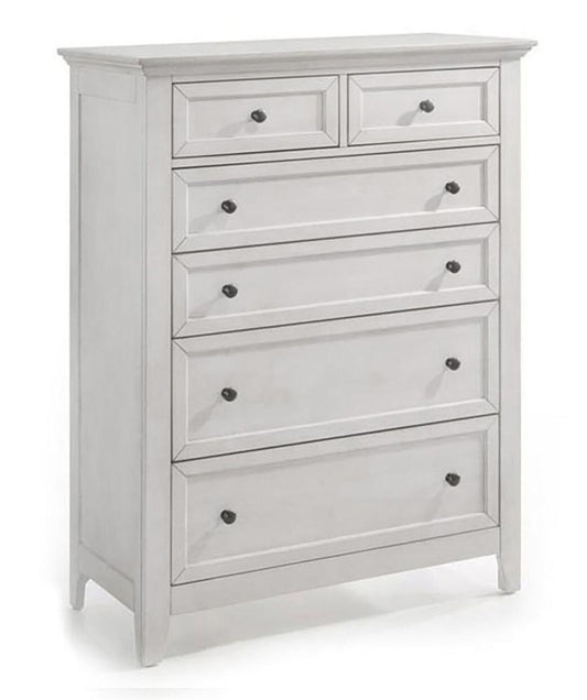 Intercon Furniture - San Mateo Youth Chest, 5 Drawer in Rustic White - SM-BR-N4305-RWH-C veiw 1