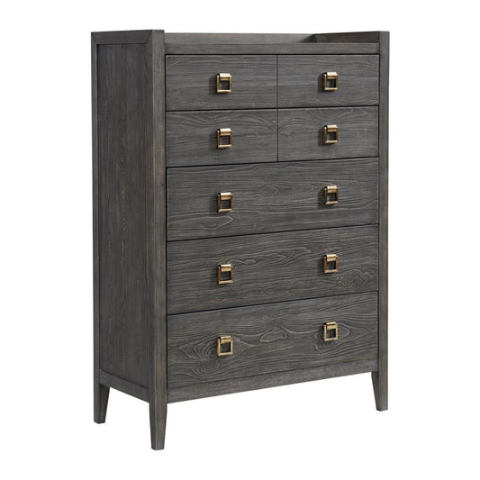 Intercon Furniture - San Mateo Chest, 6 Drawer Standard in Gray - SM-BR-N8806-GRY-C veiw 1