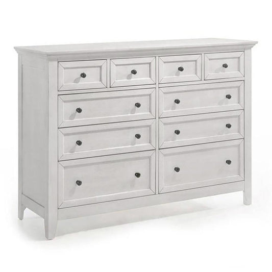 Intercon Furniture - San Mateo Dresser, 10 Drawer in Rustic White - SM-BR-N8810-RWH-C veiw 1