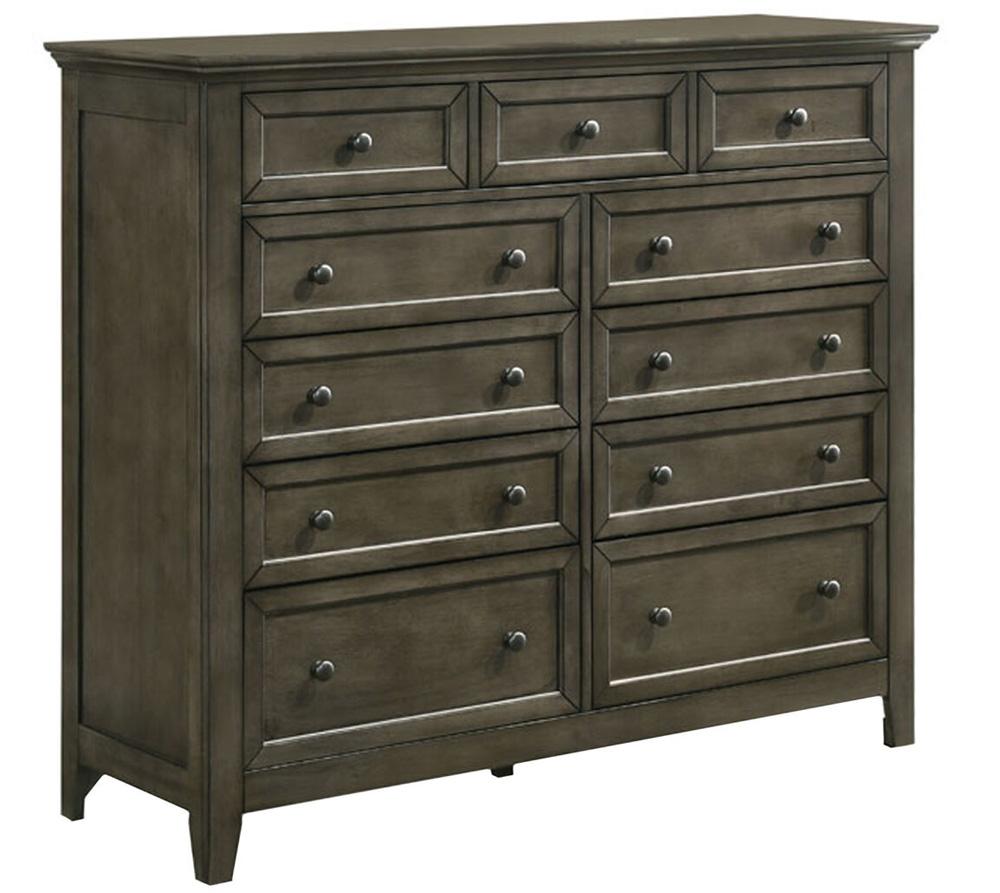 Intercon Furniture - San Mateo Gentlemens Chest, 11 Drawer in Gray - SM-BR-N8811G-GRY-C veiw 1
