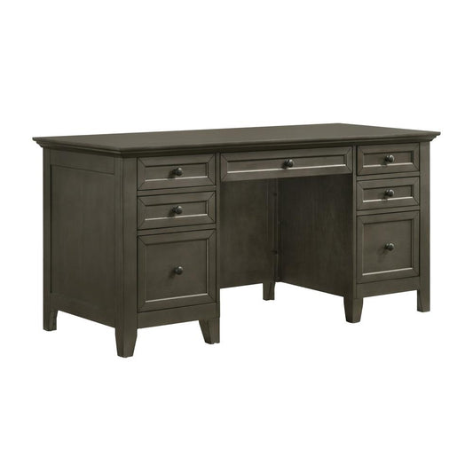 Intercon Furniture - San Mateo 62  Executive Desk in Gray - SM-HO-6230ED-GRY-C veiw 1
