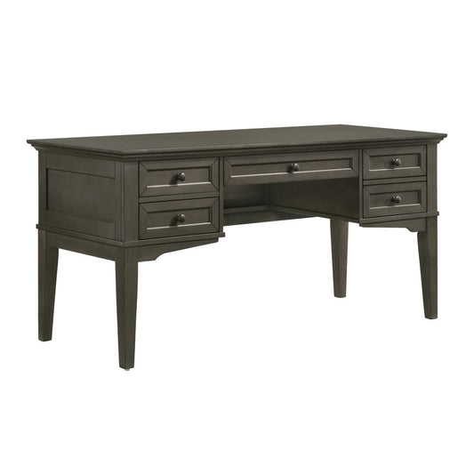 Intercon Furniture - San Mateo 62  Half Ped Exec Desk in Gray - SM-HO-6230WD-GRY-C veiw 1