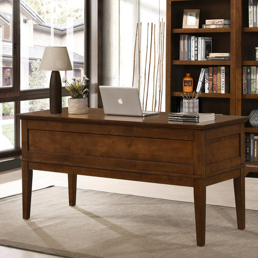 Intercon Furniture - San Mateo 62  Half Ped Exec Desk in Tuscan - SM-HO-6230WD-TUS-C veiw 2