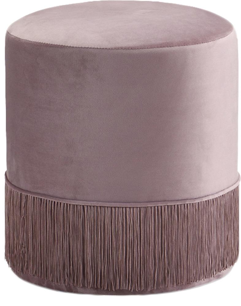 Meridian Furniture - Teddy Pink Velvet Ottoman/Stool - 130Pink veiw 1