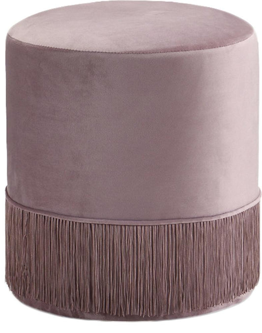 Meridian Furniture - Teddy Pink Velvet Ottoman/Stool - 130Pink veiw 1