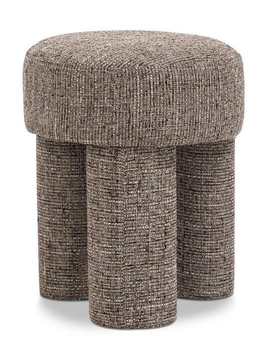 Meridian Furniture - Larson Brown Polyester Fabric Ottoman/Stool - 100Brown veiw 1