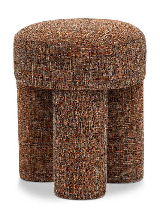 Meridian Furniture - Larson Cognac Polyester Fabric Ottoman/Stool - 100Cognac veiw 1