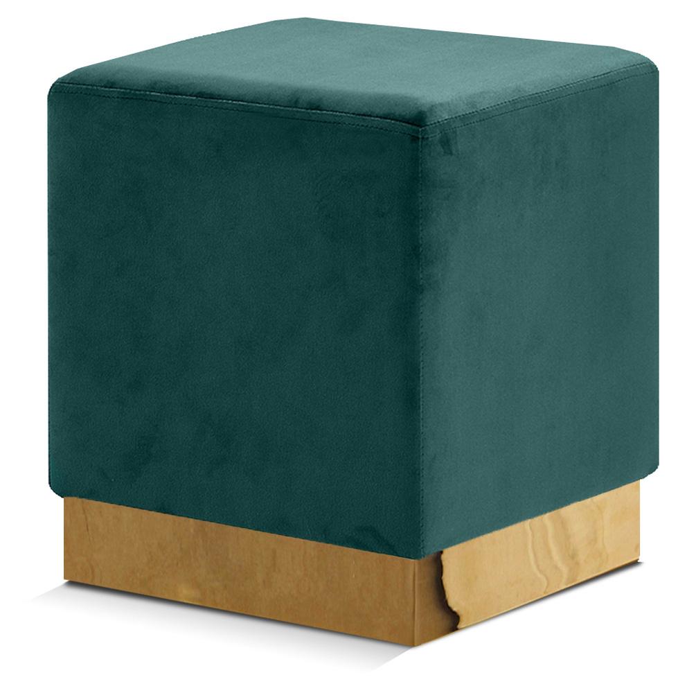 Meridian Furniture - Jax Green Velvet Ottoman/Stool - 134Green veiw 1
