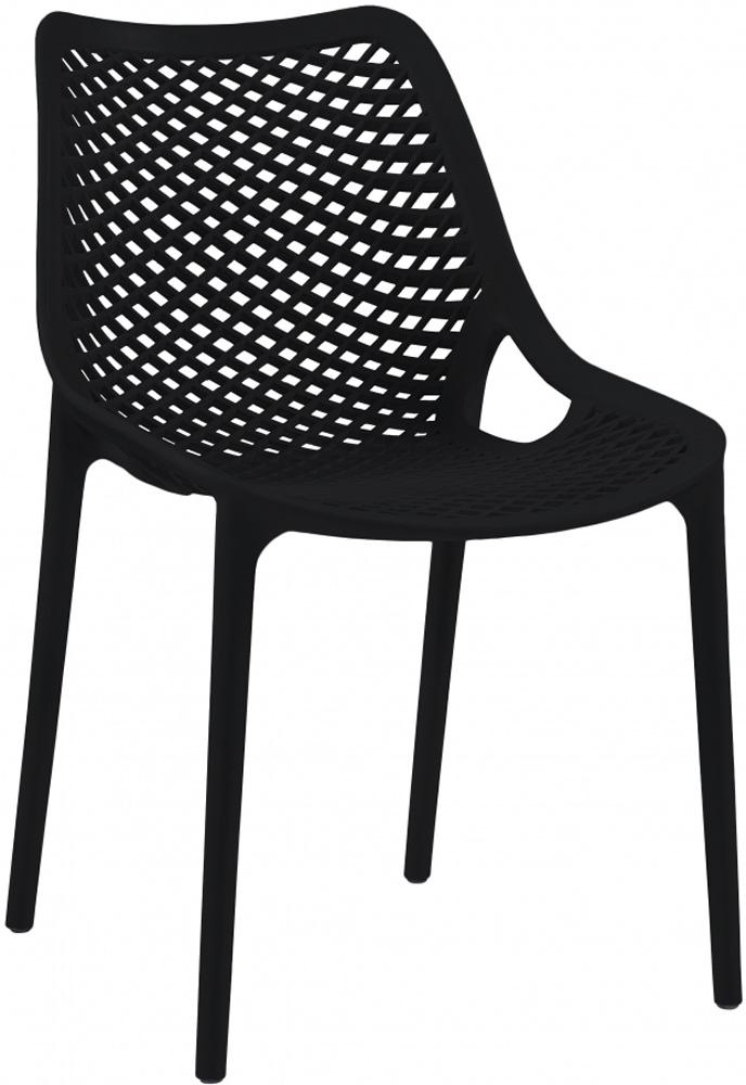 Meridian Furniture - Mykonos Black Outdoor Patio Dining Chair (Set of 4) - 328Black veiw 1