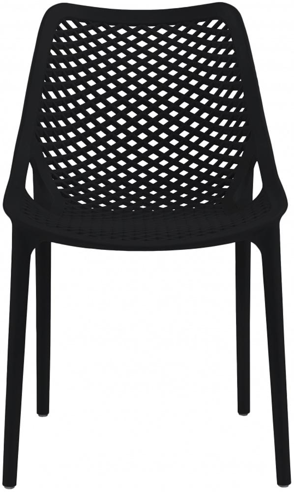 Meridian Furniture - Mykonos Black Outdoor Patio Dining Chair (Set of 4) - 328Black veiw 3