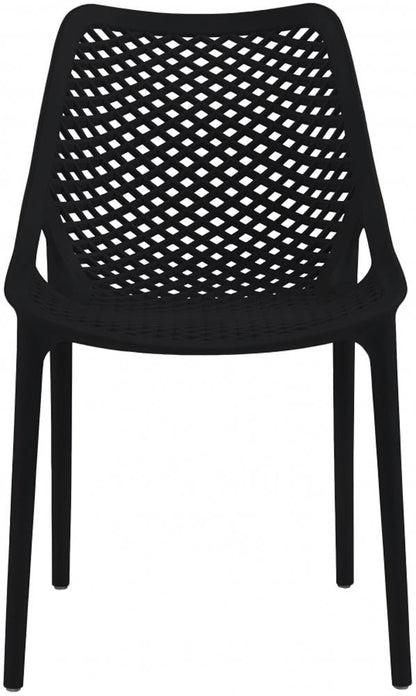 Meridian Furniture - Mykonos Black Outdoor Patio Dining Chair (Set of 4) - 328Black veiw 3