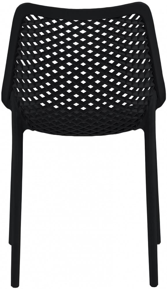 Meridian Furniture - Mykonos Black Outdoor Patio Dining Chair (Set of 4) - 328Black veiw 4