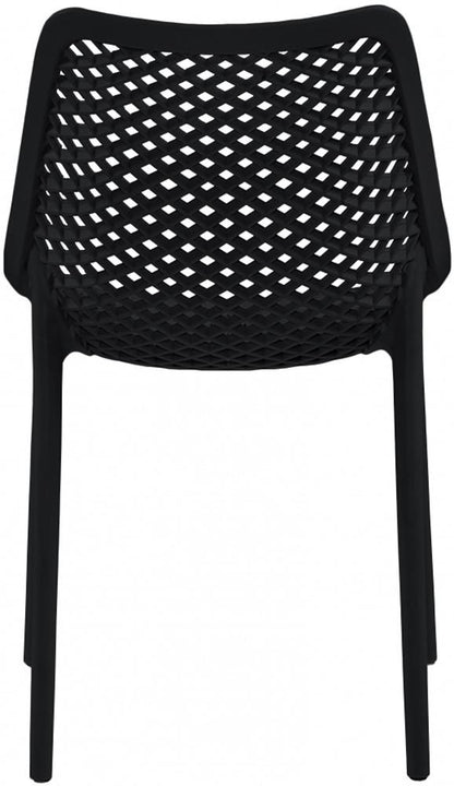 Meridian Furniture - Mykonos Black Outdoor Patio Dining Chair (Set of 4) - 328Black veiw 4