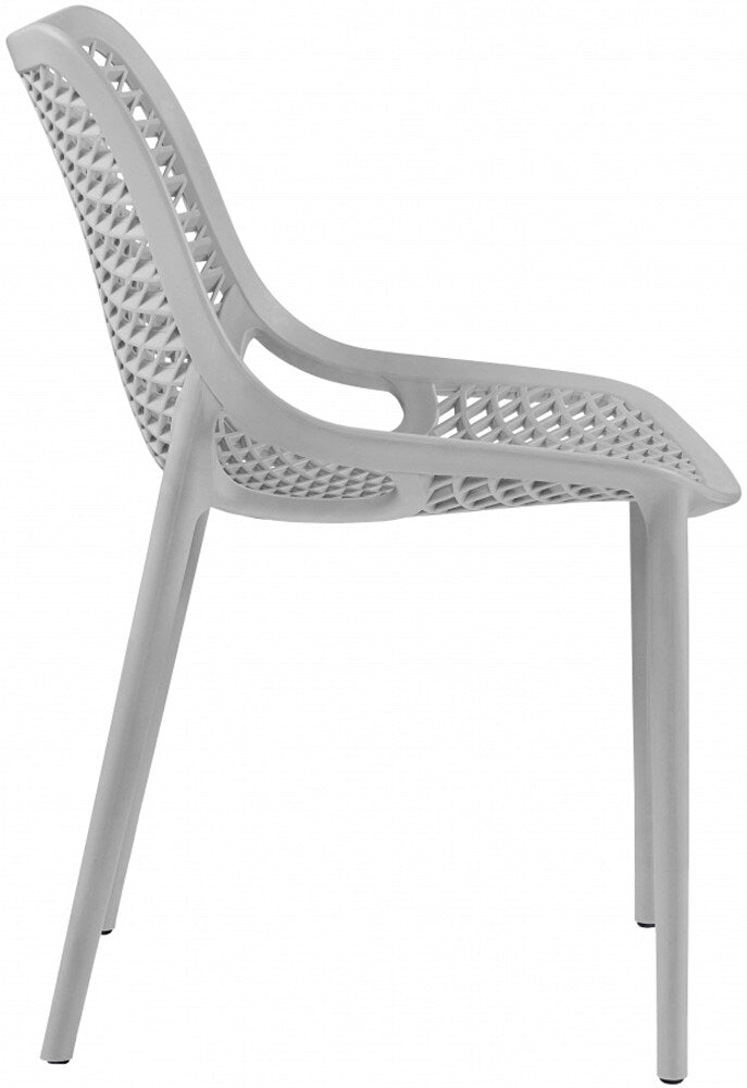 Meridian Furniture - Mykonos Grey Outdoor Patio Dining Chair (Set of 4) - 328Grey veiw 2