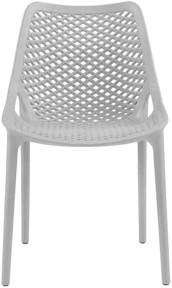 Meridian Furniture - Mykonos Grey Outdoor Patio Dining Chair (Set of 4) - 328Grey veiw 3