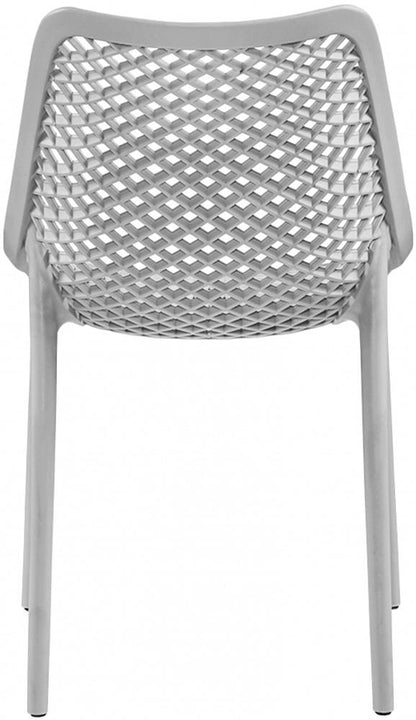 Meridian Furniture - Mykonos Grey Outdoor Patio Dining Chair (Set of 4) - 328Grey veiw 4