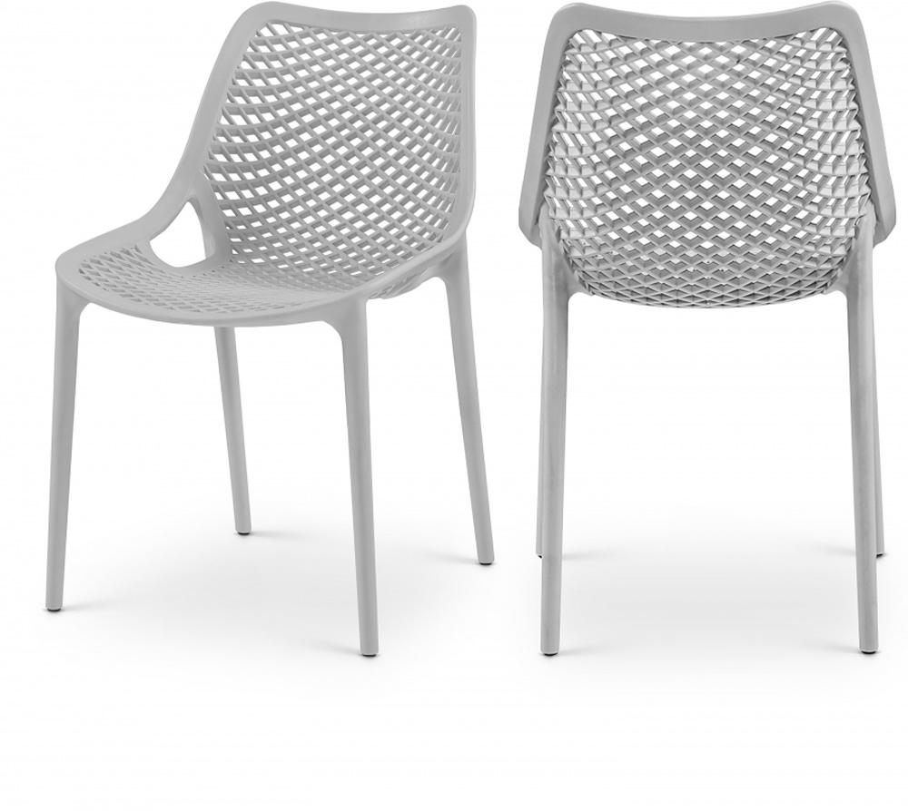 Meridian Furniture - Mykonos Grey Outdoor Patio Dining Chair (Set of 4) - 328Grey veiw 5