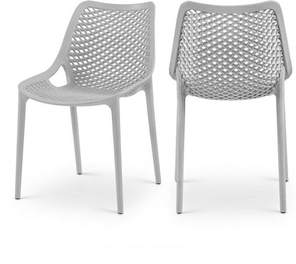 Meridian Furniture - Mykonos Grey Outdoor Patio Dining Chair (Set of 4) - 328Grey veiw 5
