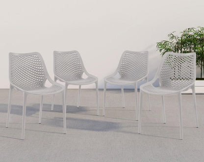 Meridian Furniture - Mykonos Grey Outdoor Patio Dining Chair (Set of 4) - 328Grey veiw 6