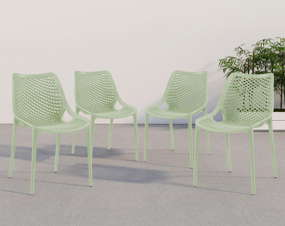 Meridian Furniture - Mykonos Mint Outdoor Patio Dining Chair (Set of 4) - 328Mint veiw 5