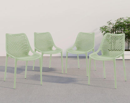 Meridian Furniture - Mykonos Mint Outdoor Patio Dining Chair (Set of 4) - 328Mint veiw 5