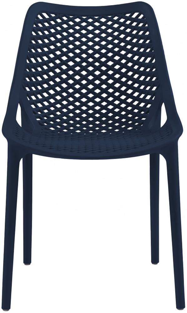 Meridian Furniture - Mykonos Navy Outdoor Patio Dining Chair (Set of 4) - 328Navy veiw 4