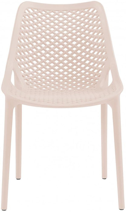 Meridian Furniture - Mykonos Pink Outdoor Patio Dining Chair (Set of 4) - 328Pink veiw 3