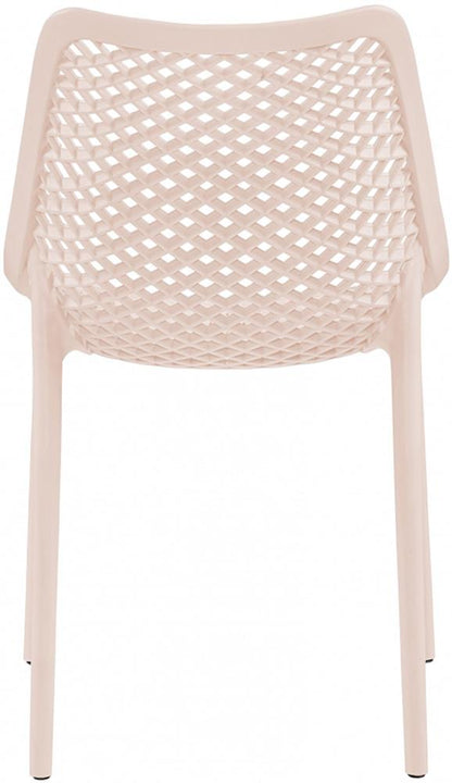 Meridian Furniture - Mykonos Pink Outdoor Patio Dining Chair (Set of 4) - 328Pink veiw 4