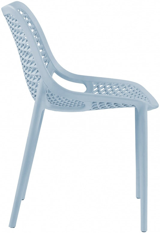 Meridian Furniture - Mykonos Sky Blue Outdoor Patio Dining Chair (Set of 4) - 328SkyBlue veiw 2