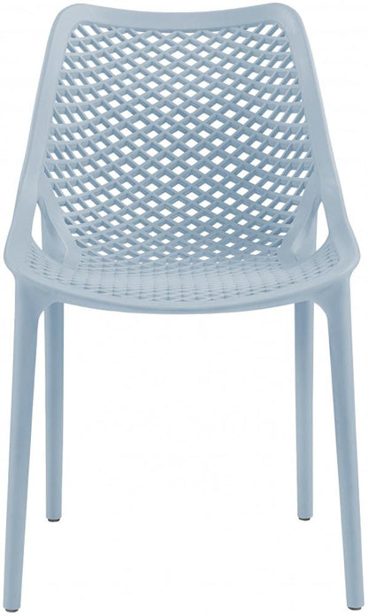 Meridian Furniture - Mykonos Sky Blue Outdoor Patio Dining Chair (Set of 4) - 328SkyBlue veiw 3