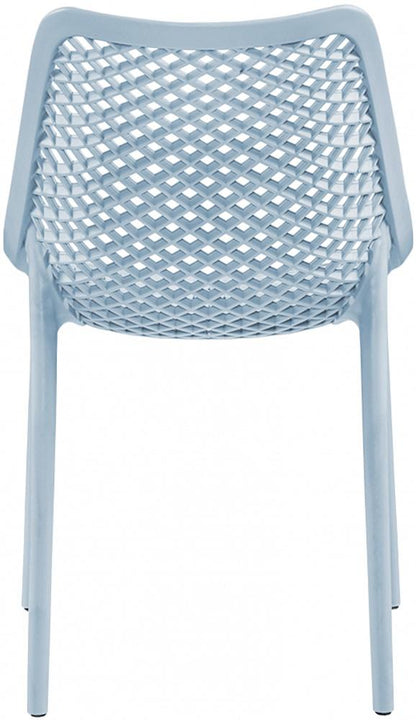 Meridian Furniture - Mykonos Sky Blue Outdoor Patio Dining Chair (Set of 4) - 328SkyBlue veiw 4