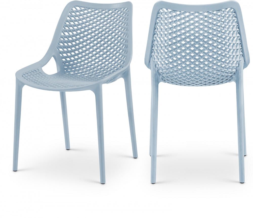 Meridian Furniture - Mykonos Sky Blue Outdoor Patio Dining Chair (Set of 4) - 328SkyBlue veiw 6